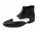 Men's Dress Boots-AG2632 Black & White
