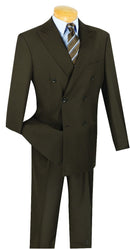 Double Breasted Men Suit DC900-1C-Brown - Church Suits For Less
