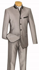 Slim Fit Men Suit S4HT-1-Gray - Church Suits For Less