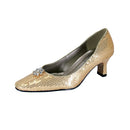 Women Church Shoes DP726C-Gold - Church Suits For Less
