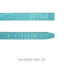 Men Leather Belts-BLT-101-Teal