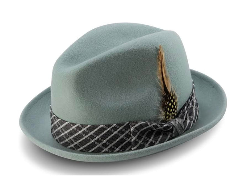 Men Fedora Hat-H2006- - Church Suits For Less