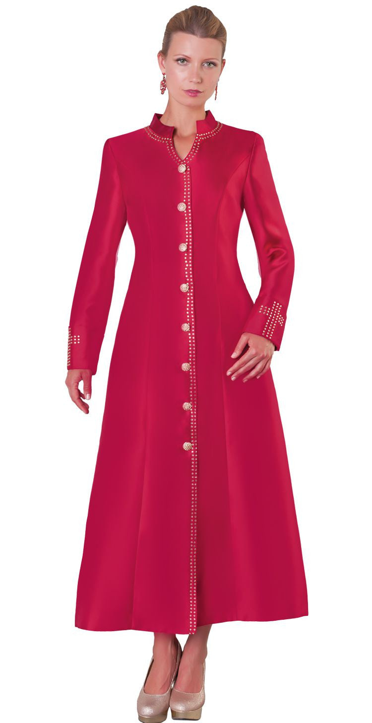 Tally Taylor Robe 4445C-Burgundy - Church Suits For Less