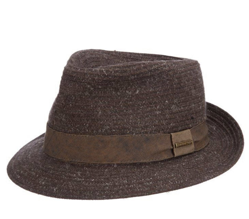 Men Fedora Hat-STW303-Brown - Church Suits For Less