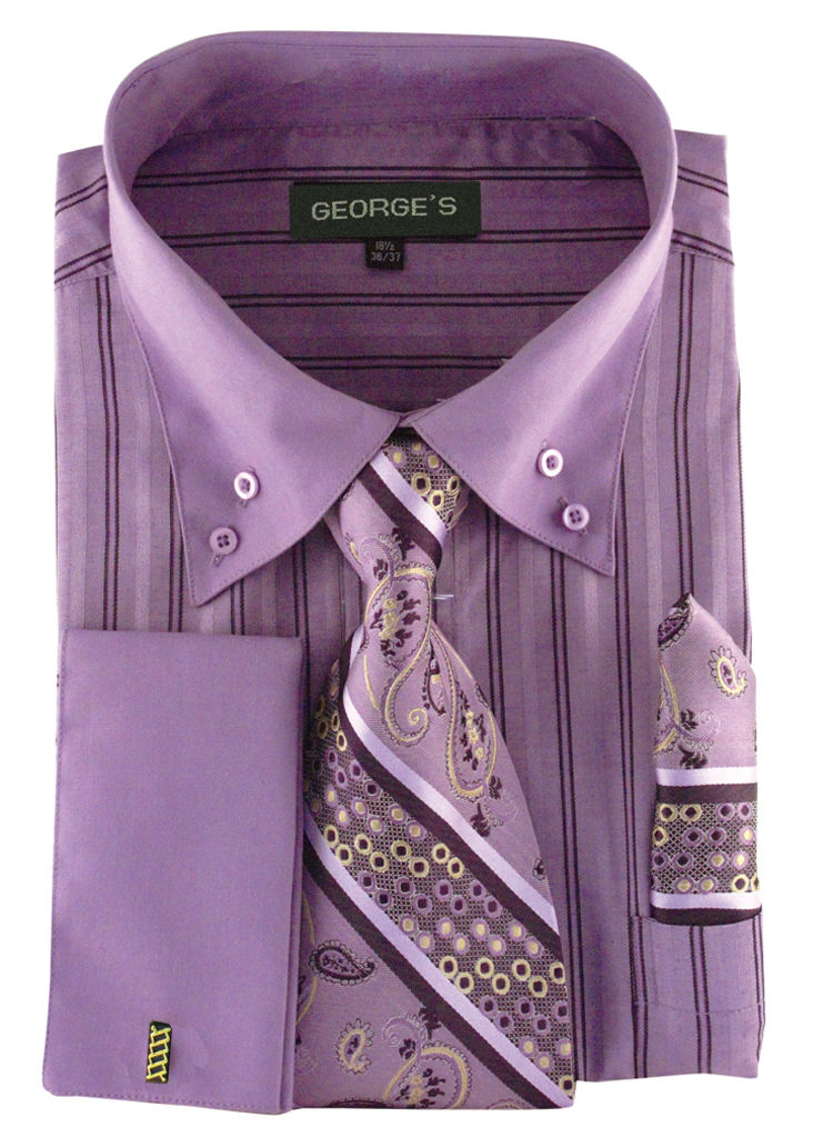 Men Dress Shirt AH601-Lavender
