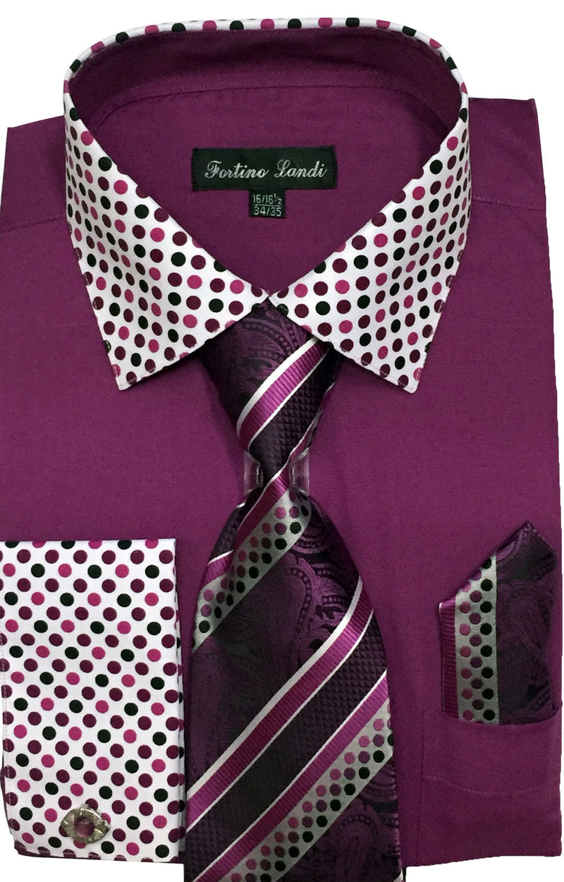 Fortino Landi Shirt FL630-Purple