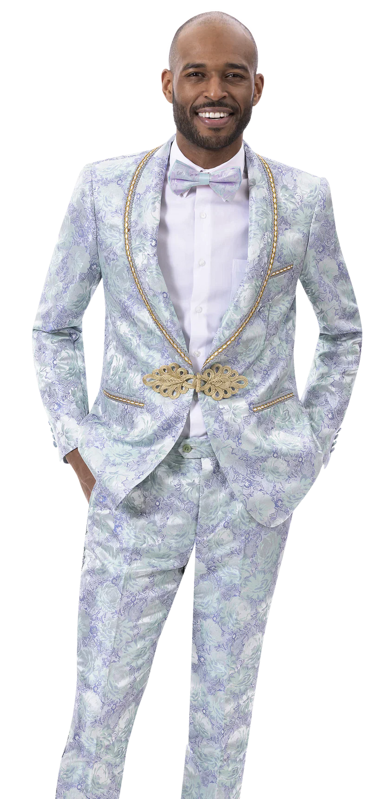 EJ Samuel Slim Fit Fasion Suit JP118 - Church Suits For Less