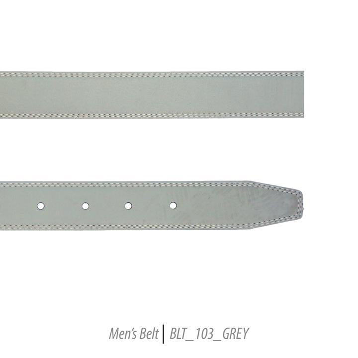Men Leather Belts-BLT-103-Grey
