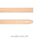 Men Leather Belts-BLT-Snake-Peach