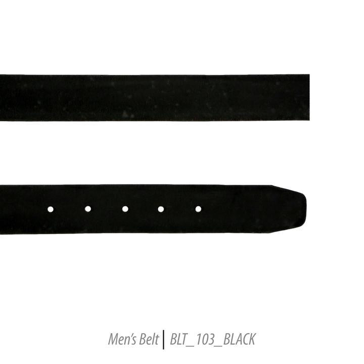 Men Leather Belts-BLT-103-Black
