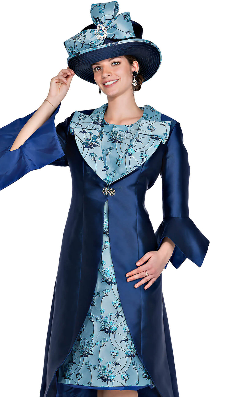 Copy of Aussie Austine Church Suit 5932-Royal/Turquoise - Church Suits For Less