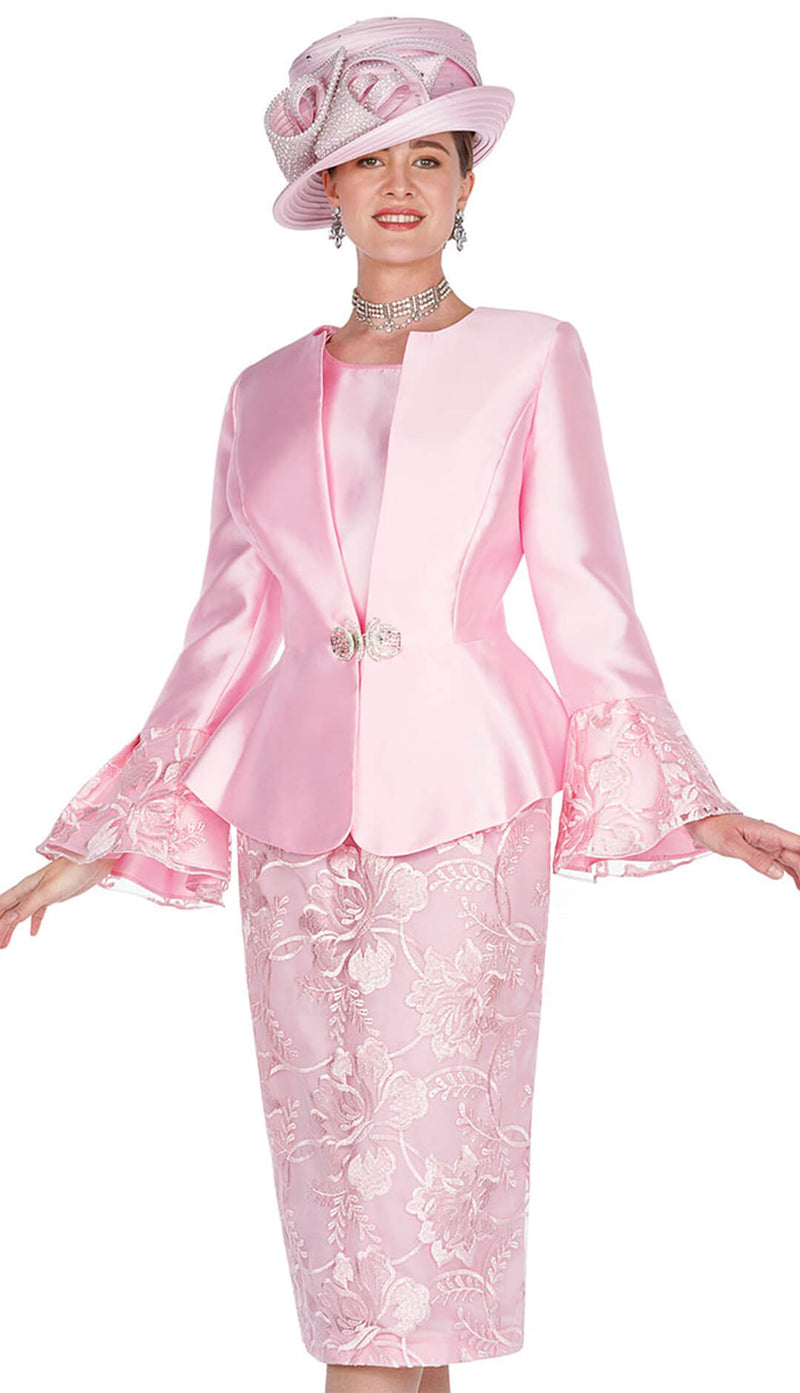 Aussie Austine Church Suit 5854-Pink - Church Suits For Less