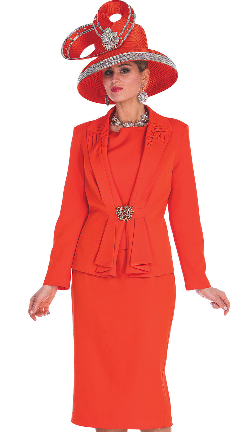 Champagne Italy Suit 5704-Orange - Church Suits For Less