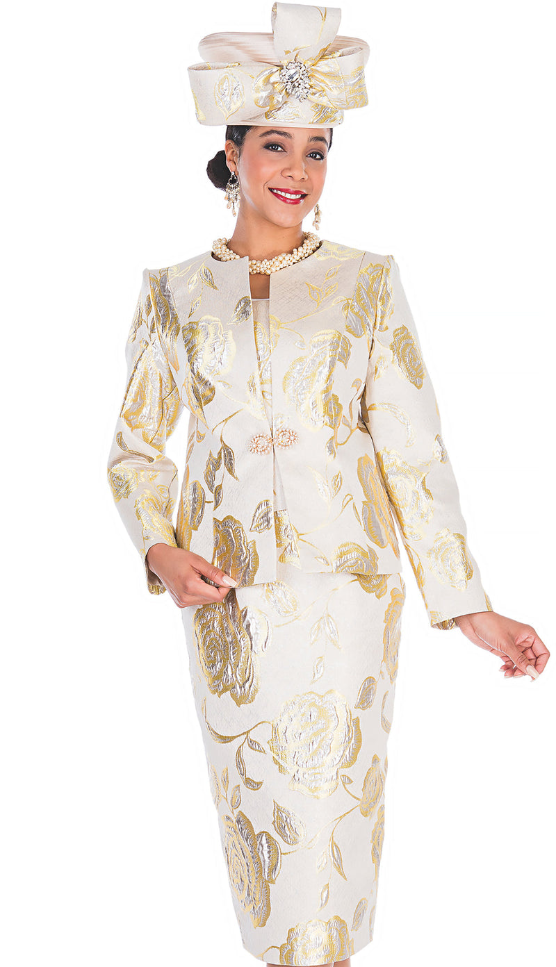 Champagne Italy Suit 5725 - Gold - Church Suits For Less