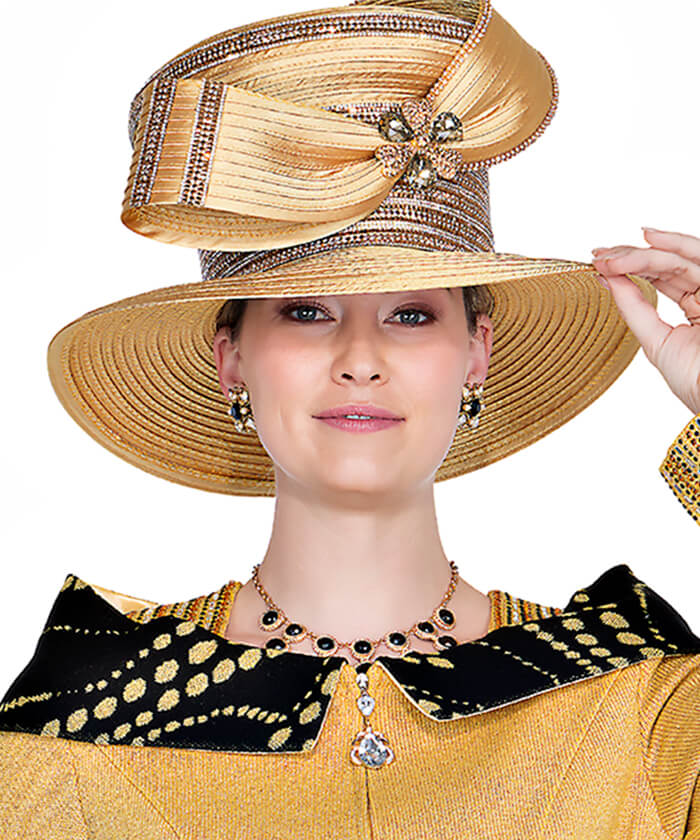 Champagne Italy Church Hat 5952 - Church Suits For Less