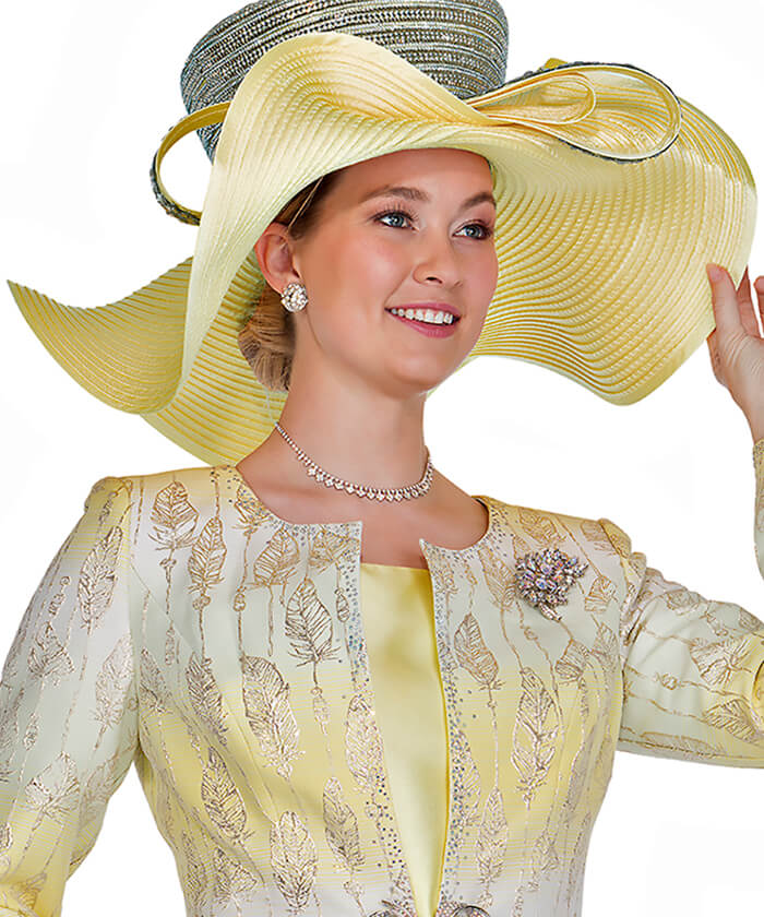 Champagne Italy Church Hat 6002 - Church Suits For Less