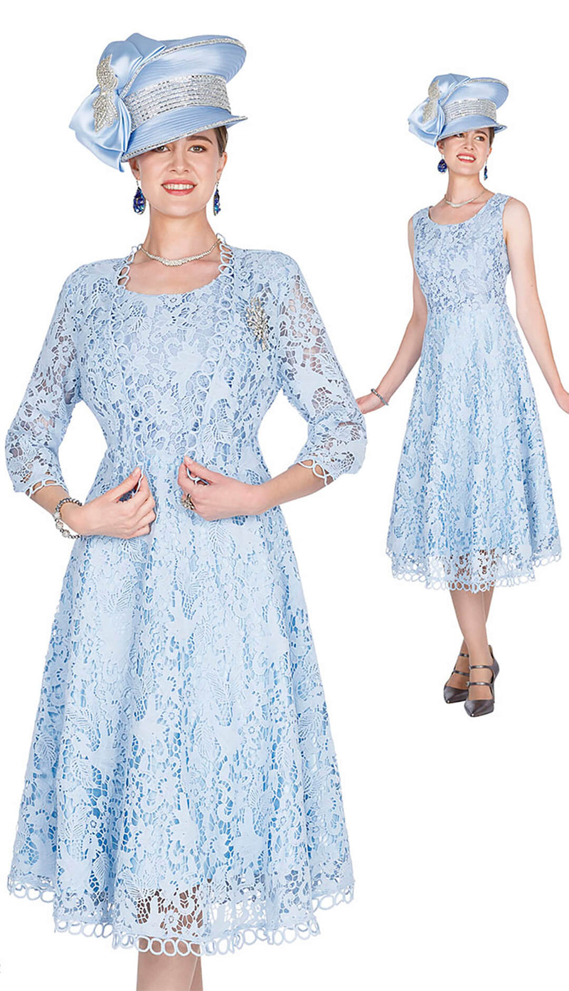 Champagne Italy Church Dress 5806-Light Blue - Church Suits For Less