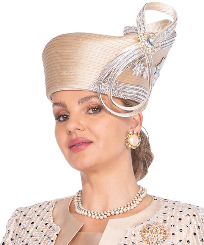 Champagne Italy Church Hat 5903 - Church Suits For Less