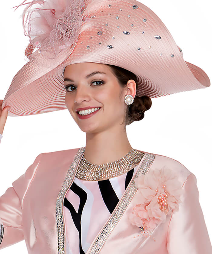 Champagne Italy Church Hat 6023 - Church Suits For Less