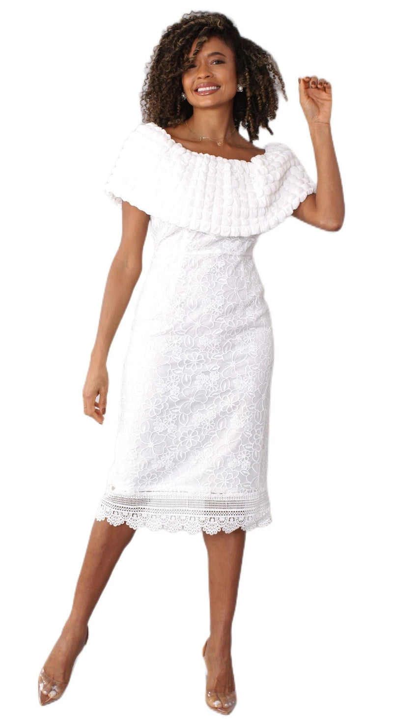 Chancele Dress 9578C-White
