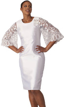 Chancele Church Dress 9721-White