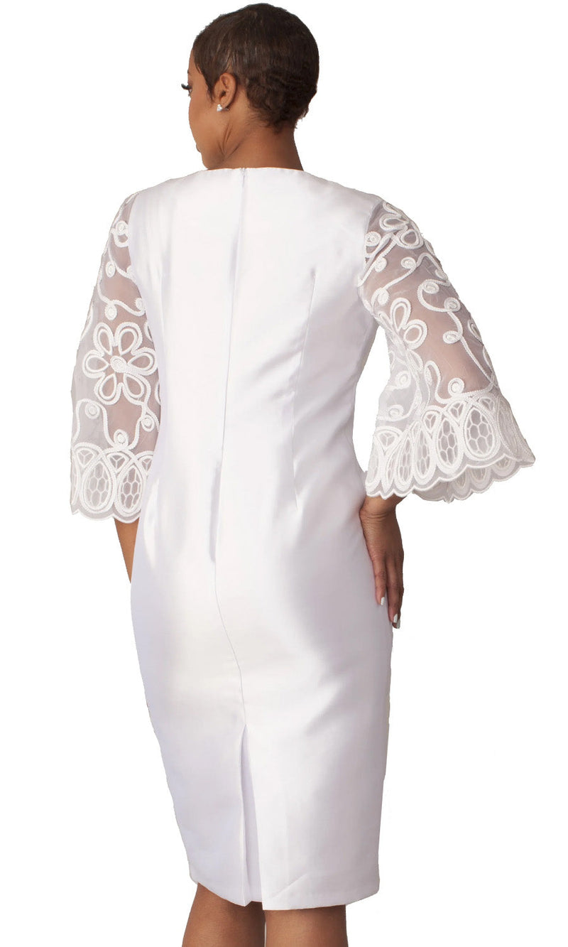 Chancele Church Dress 9721-White