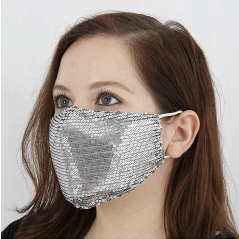 Women Fashion Face Mask 376-Silver-E