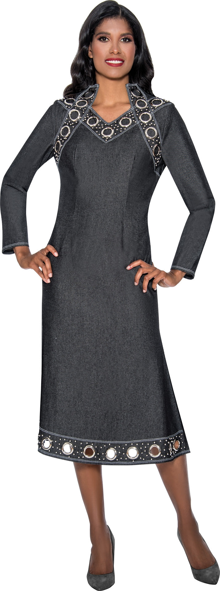 Devine Sport Denim Dress 63891 - Church Suits For Less