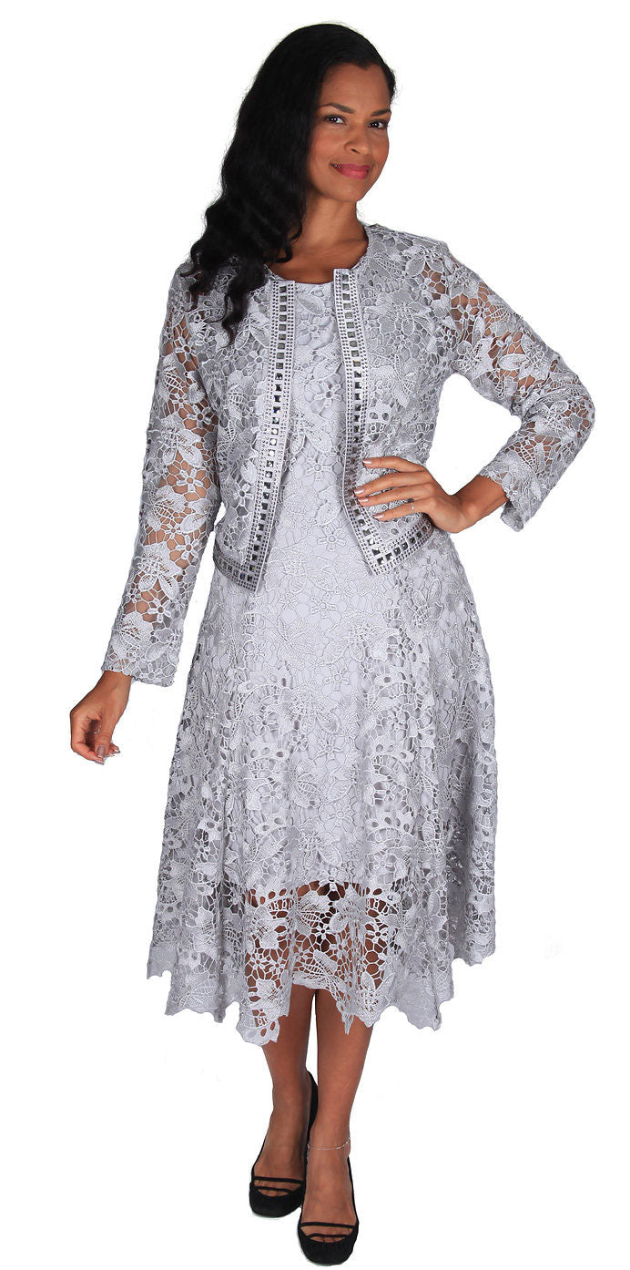 Diana Church Dress 8190-Silver