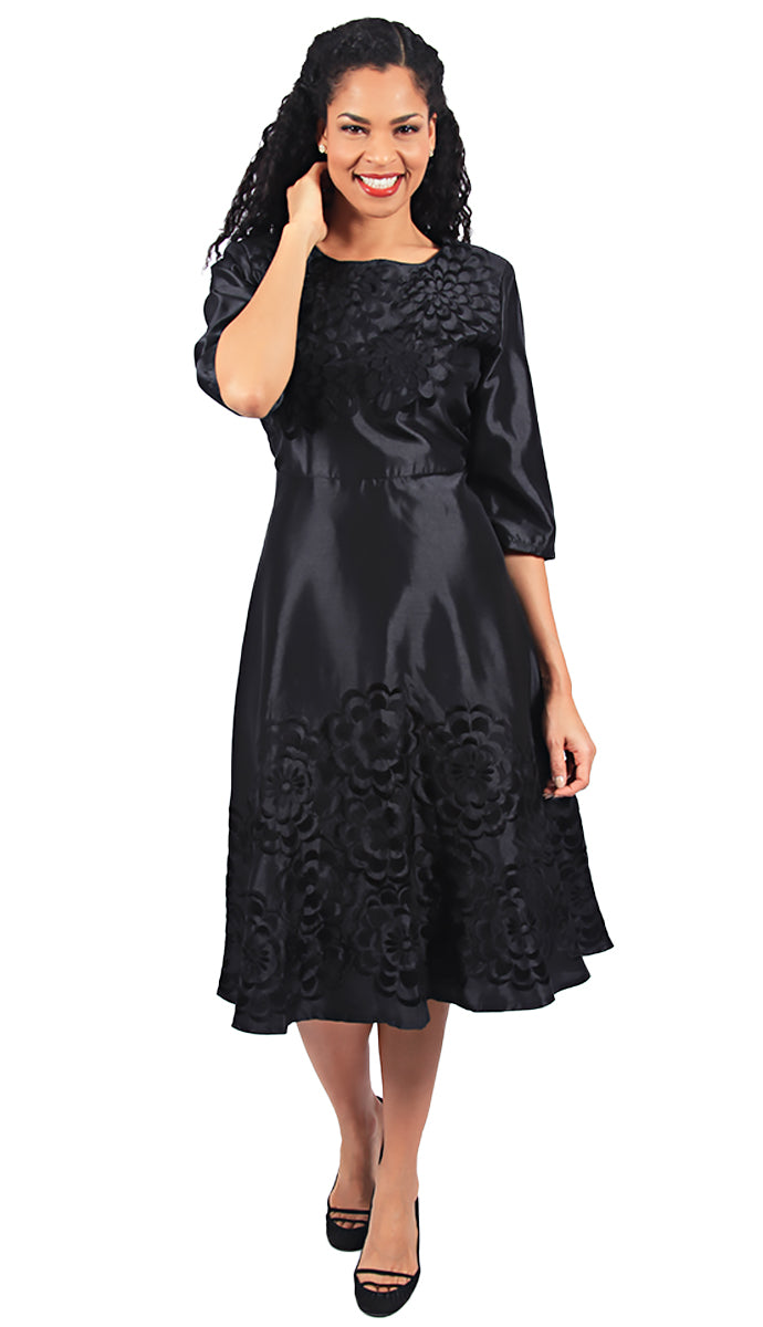 Diana Couture Church Dress 8219S-Black