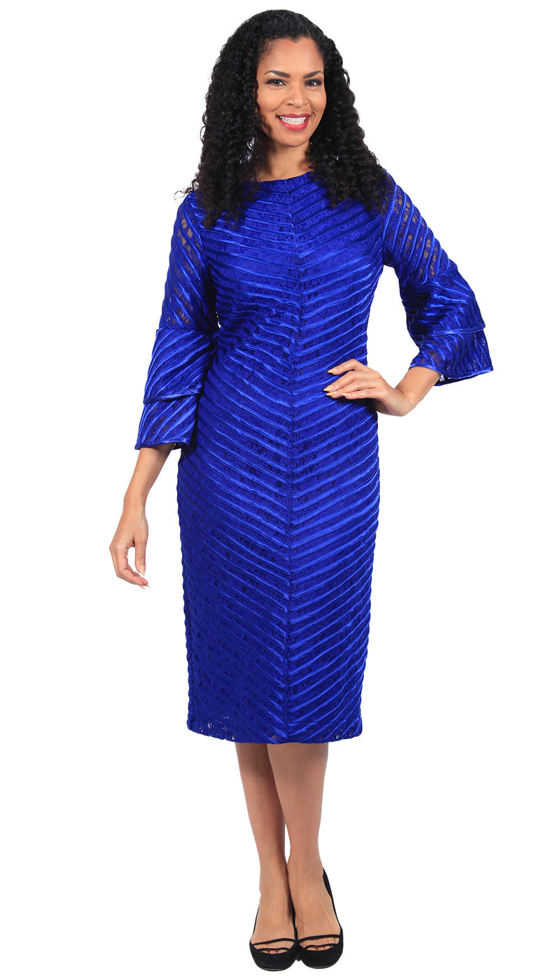 Diana Couture Dress 8569-Royal Blue - Church Suits For Less