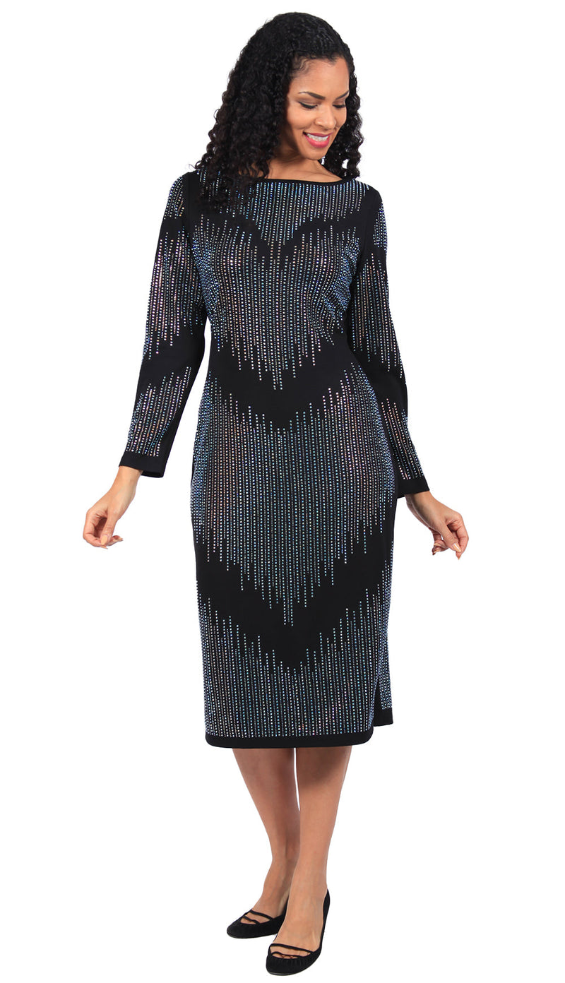 Diana Couture Dress 8661-Black