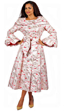 Diana Couture Church Dress 8687-Pink - Church Suits For Less