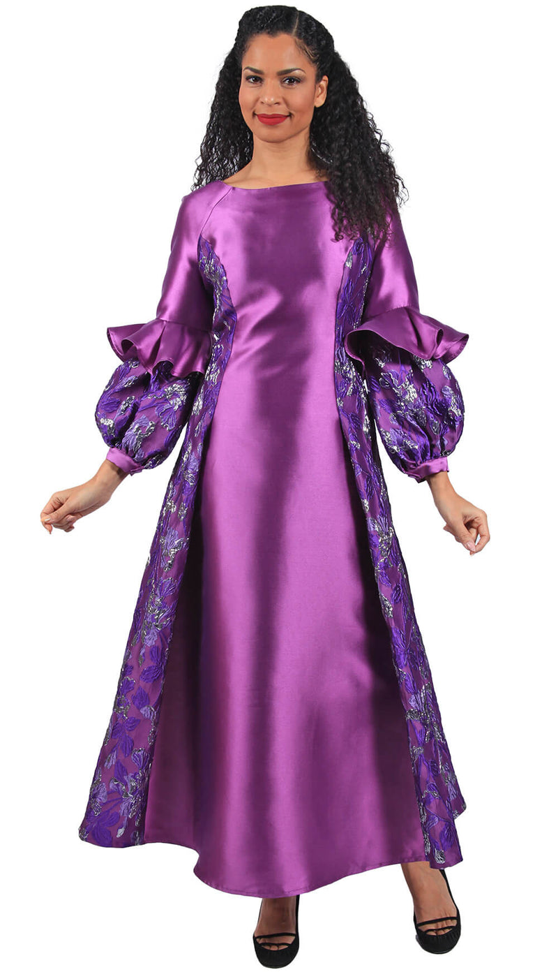 Diana Couture Church Dress 8664-Purple