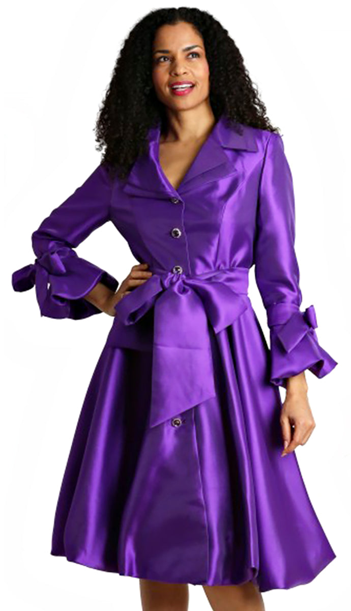 Diana Couture Church  Dress 8222-Purple - Church Suits For Less