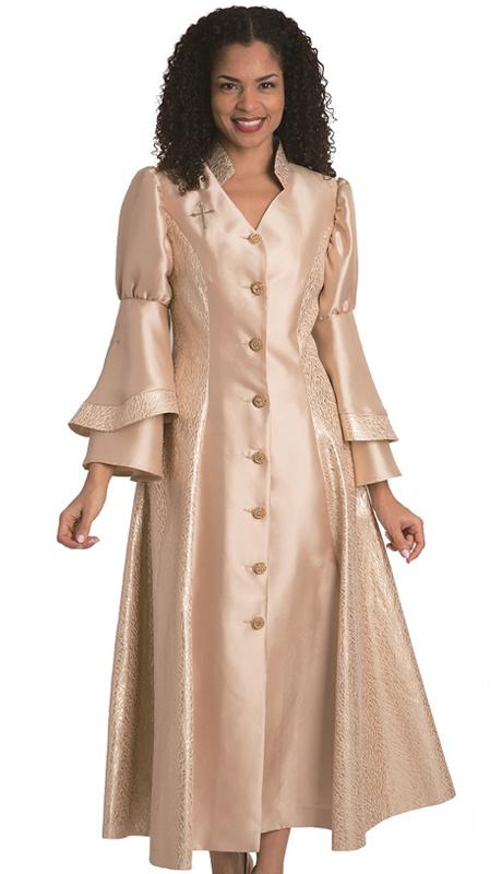 Gold Robe Rear View Shop Diana Women Robe 8147-Gold - Elegant Church Attire for Special ...