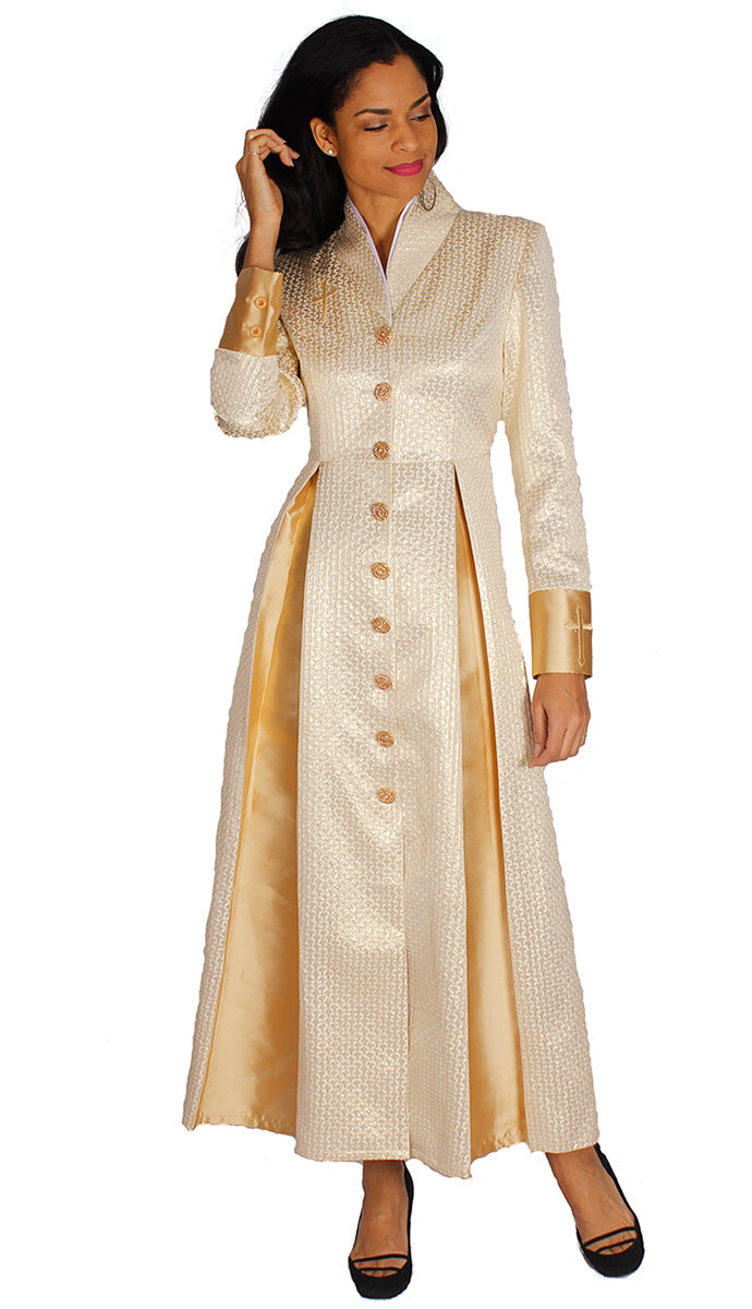 Diana Couture Church Robe 8556-Gold - Church Suits For Less