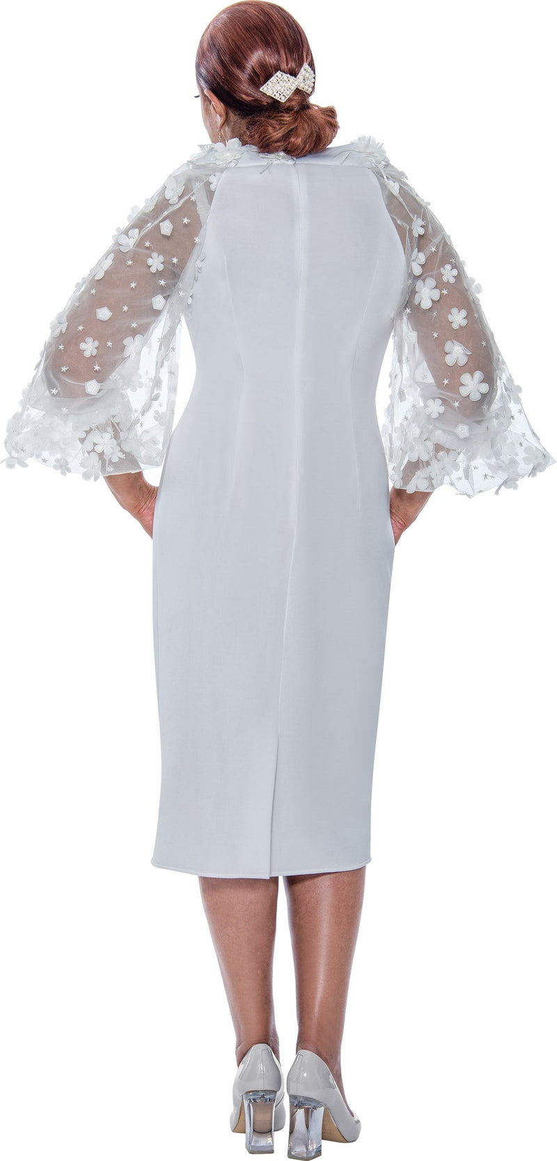 Dorinda Clark Cole Dress 4861-White - Church Suits For Less