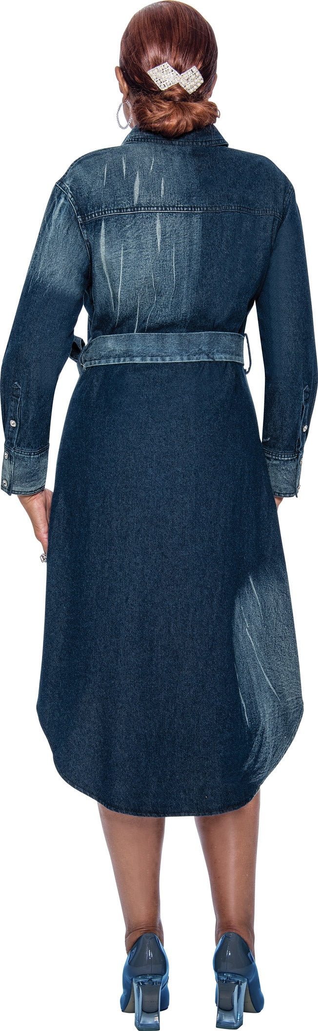 Dorinda Clark Cole Dress 4981C-Blue - Church Suits For Less