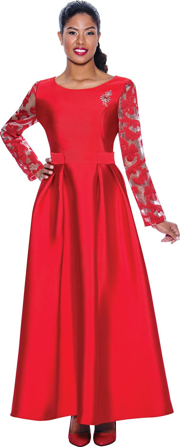 Church Dress By Nubiano 1471-Red - Church Suits For Less