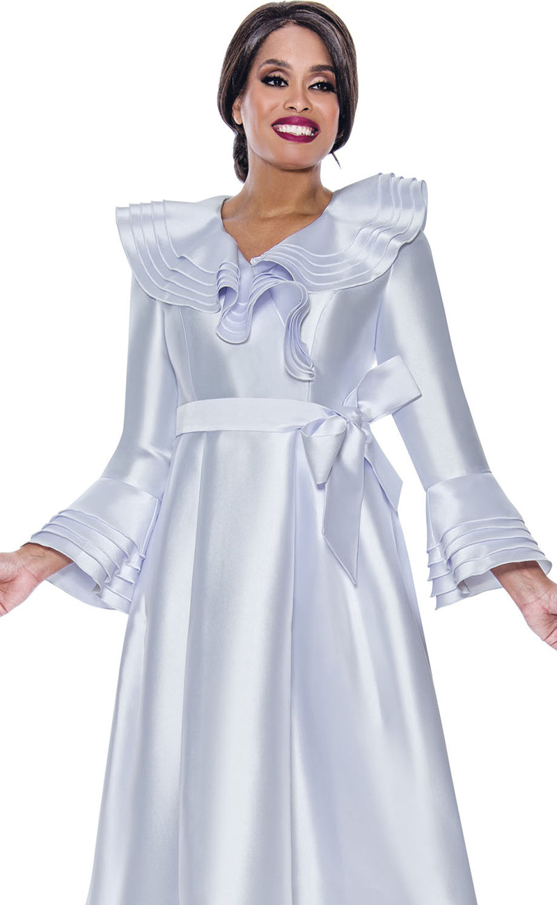 Church Dress By Nubiano 12281-White
