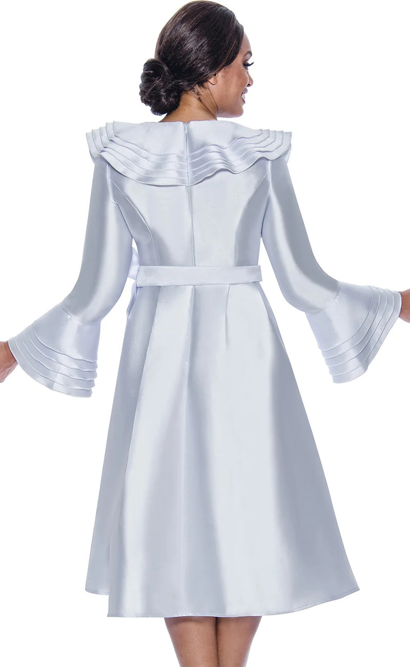 Church Dress By Nubiano 12281-White