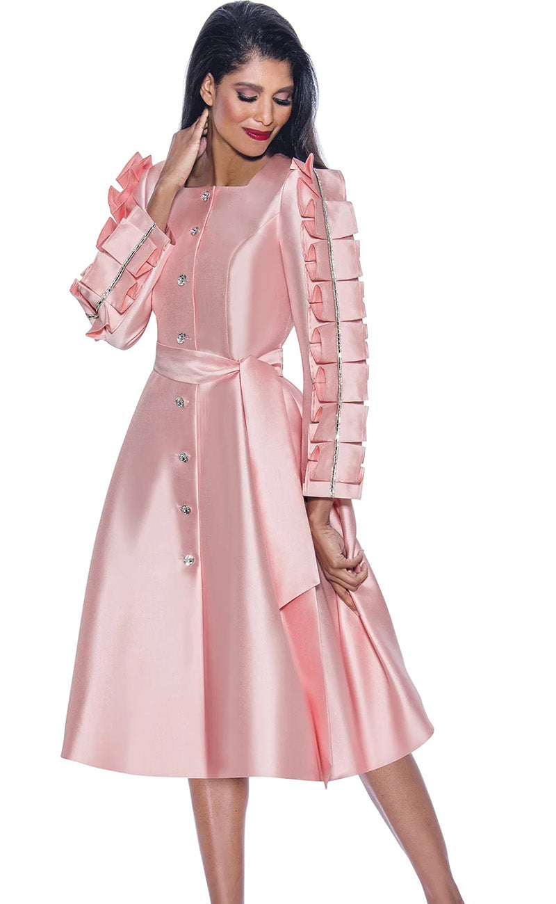 Church Dress By Nubiano 12381 - Pink