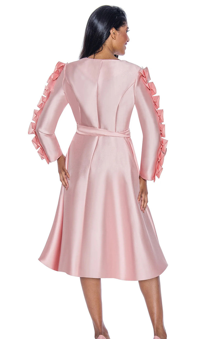 Church Dress By Nubiano 12381 - Pink