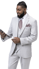 EJ Samuel Modern Fit Suit M18022 - Gray - Church Suits For Less