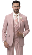 EJ Samuel Modern Fit Suit M18022 - Mauve - Church Suits For Less