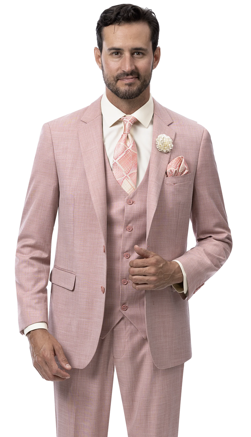 EJ Samuel Modern Fit Suit M18022 - Mauve - Church Suits For Less