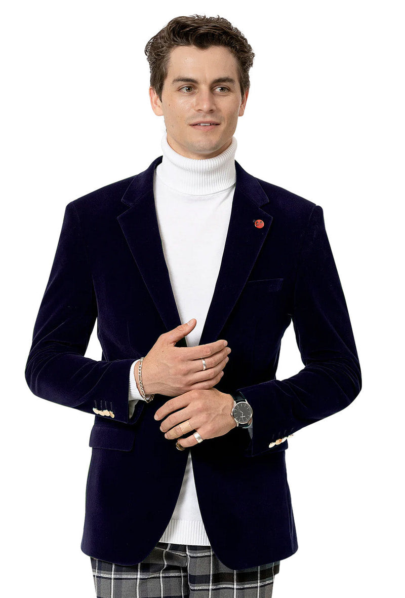 EJ Samuel Modern Fit Blazer J134-Navy - Church Suits For Less