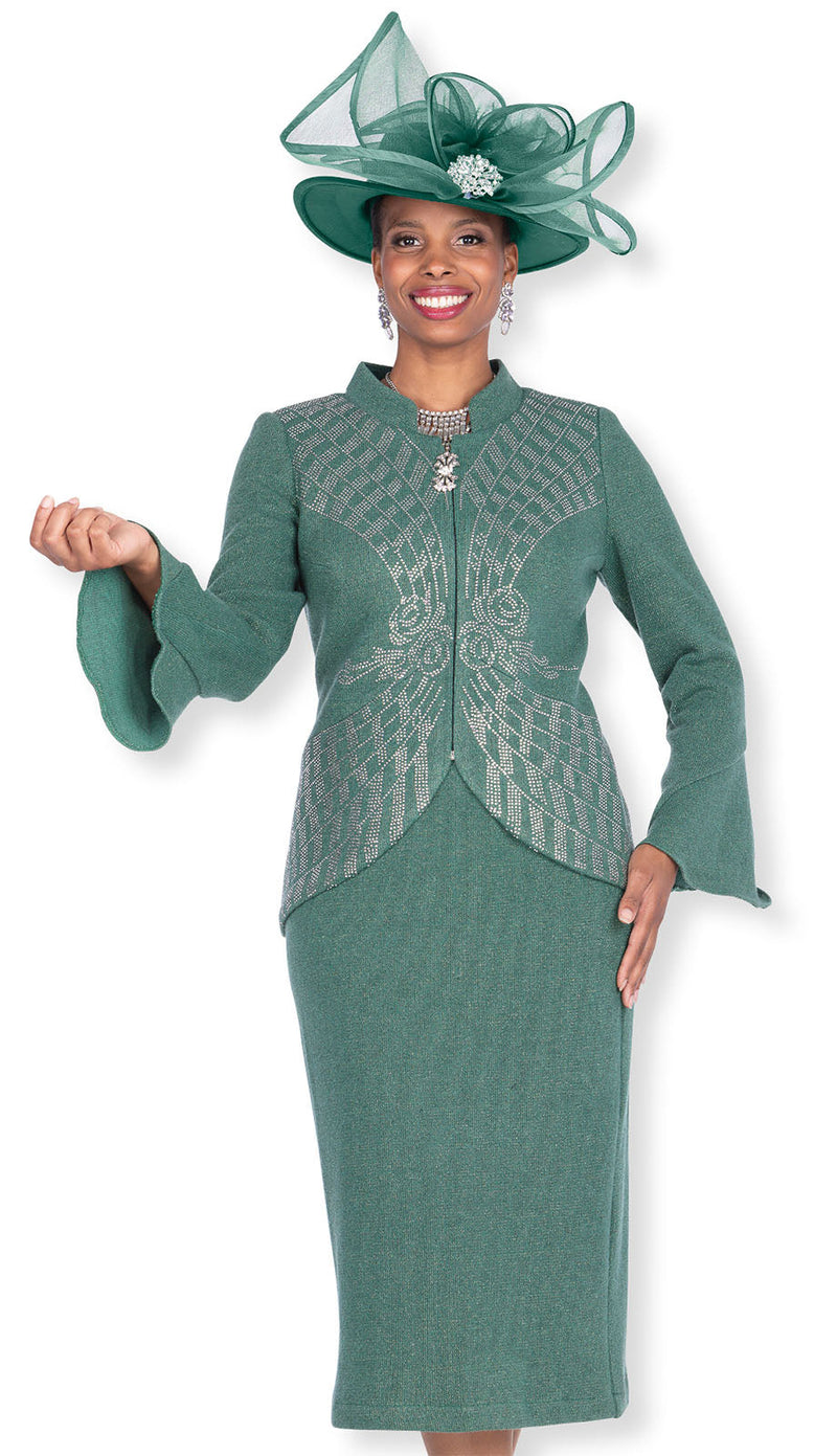 Champagne Italy Church Suit 5968 - Church Suits For Less