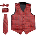 Men Vest Set-PV15-Black Red